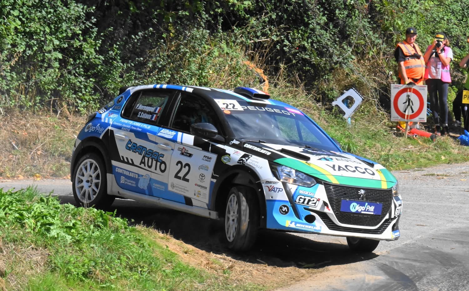 Peugeot 208 Rally4 n°22 — Rallye du bethunois 2026 — équipage SALAUN Simon / HERENGUEL Paul — photo de rallye