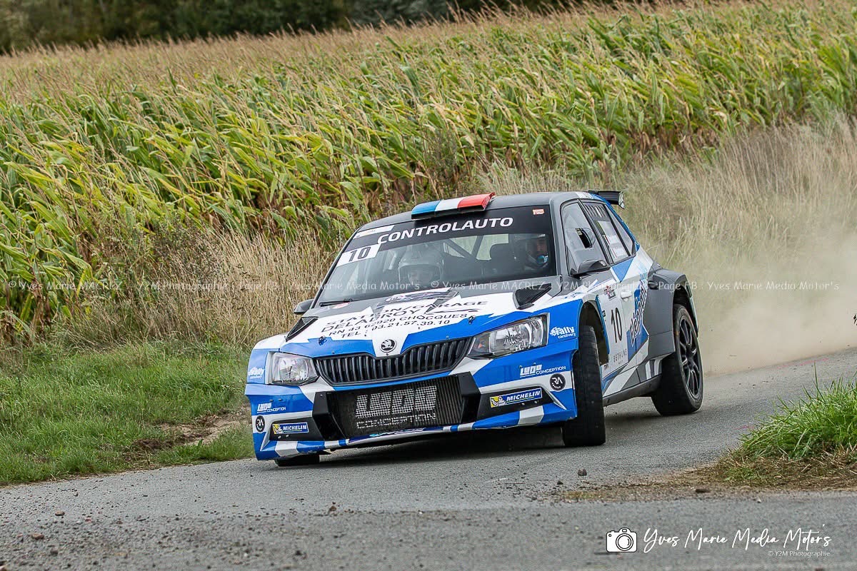 Škoda Fabia RS Rally2 n°10 — Rallye du bethunois 2026 — équipage DELABROY Nicolas / DELABROY Pauline — photo de rallye