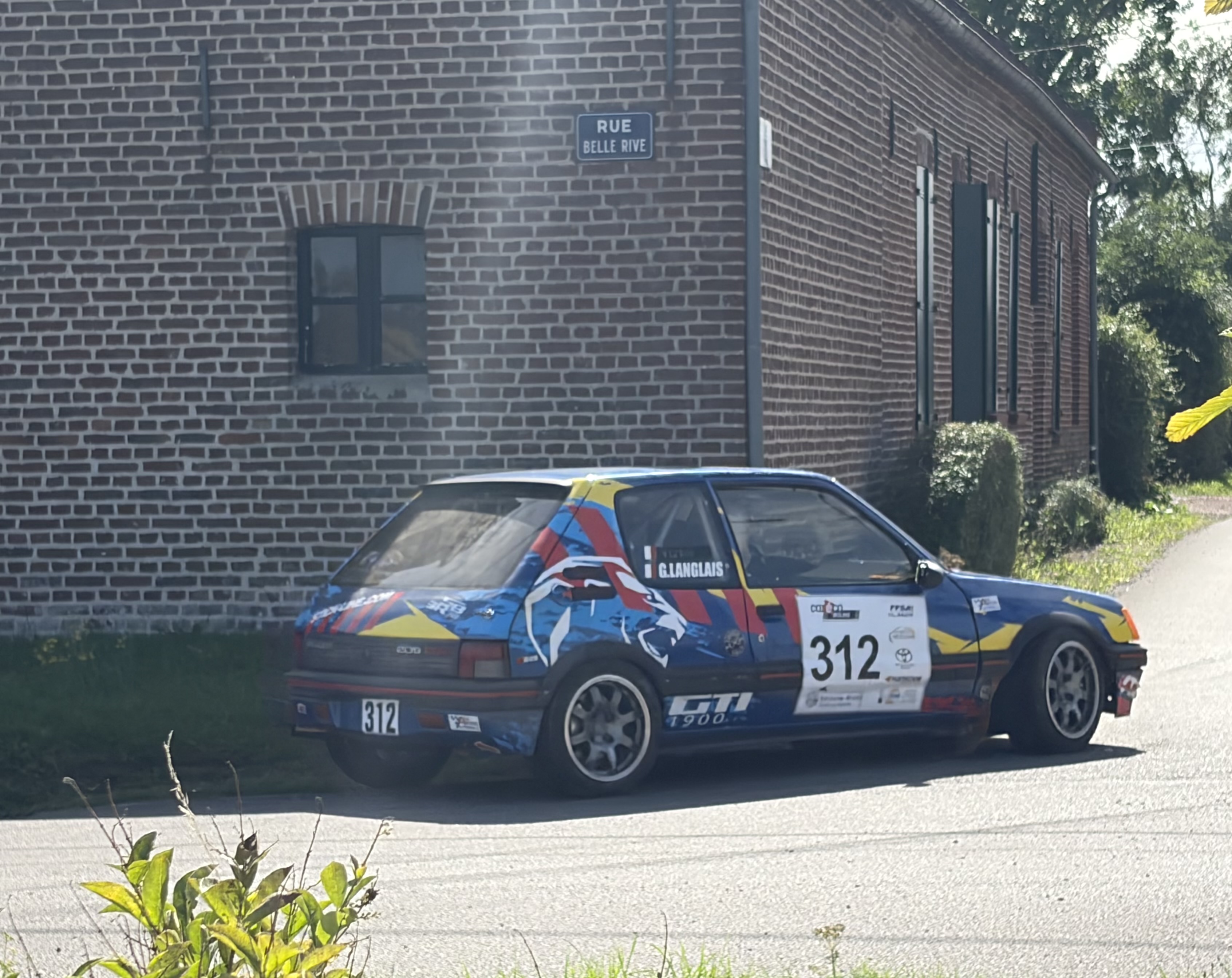 Peugeot 208 Rally4 n°312 — Rallye du bethunois 2026 — équipage LANGLAIS Gregory — photo de rallye