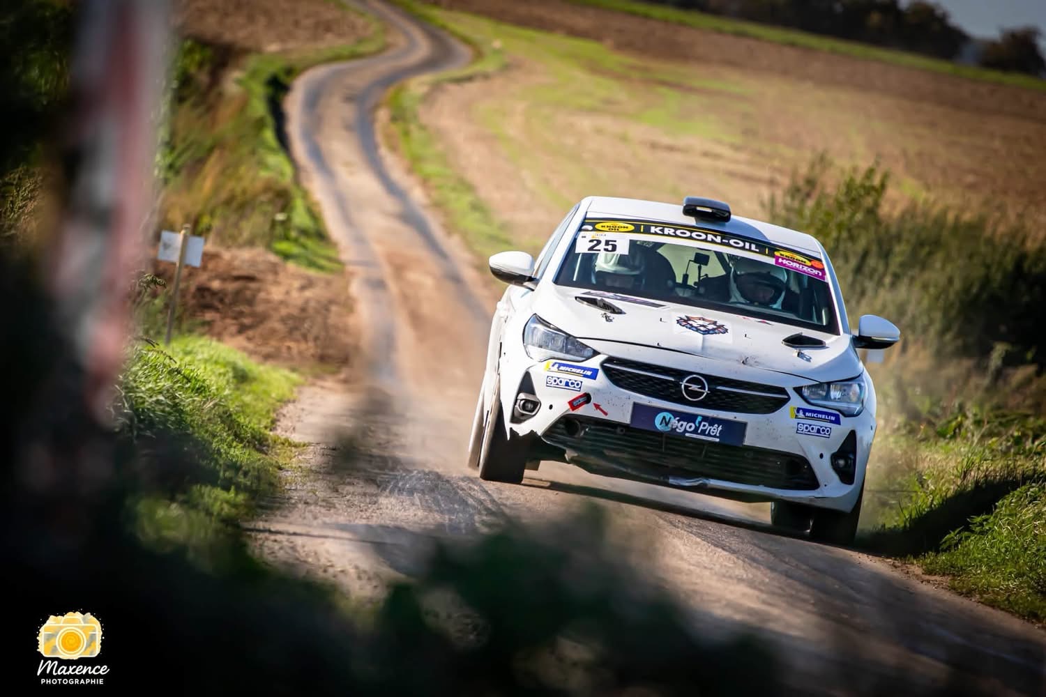 Opel Corsa Rally4 n°25 — Rallye du bethunois 2026 — équipage PERRARD Frédéric / LECLERCQ Francis — photo de rallye
