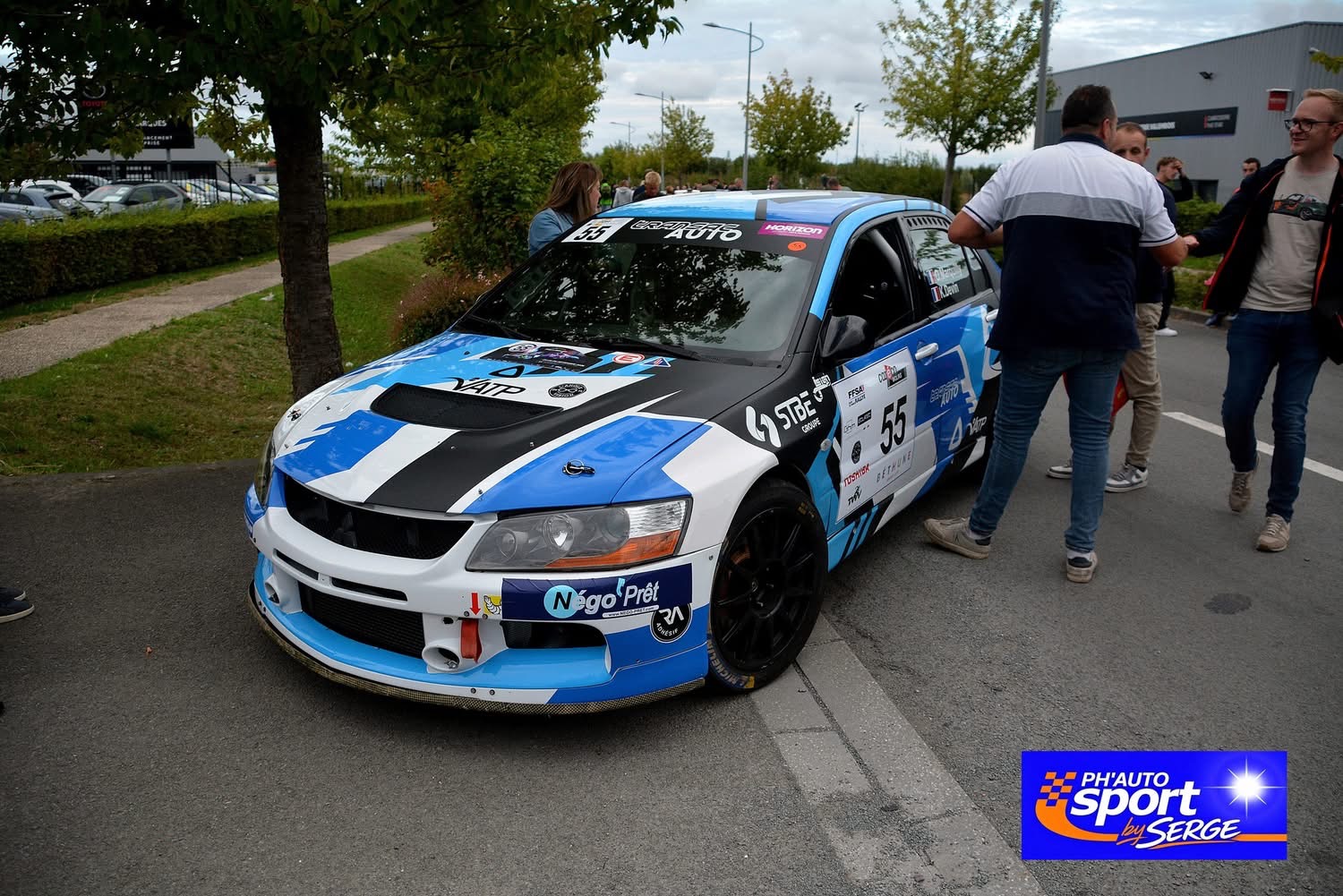 Mitsubishi Lancer Evolution n°55 — Rallye du bethunois 2026 — équipage MARQUILLY Olivier / DEVIN Karine — photo de rallye