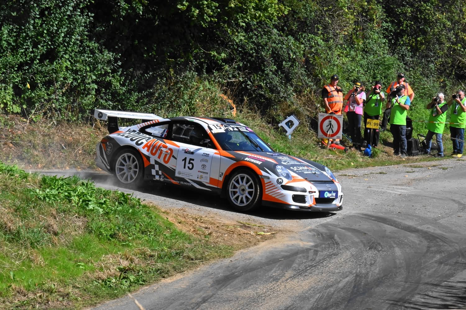 Porsche 911 GT3 n°15 — Rallye du bethunois 2026 — équipage LEDUC Anthony / DESQUIRET Alexandre — photo de rallye