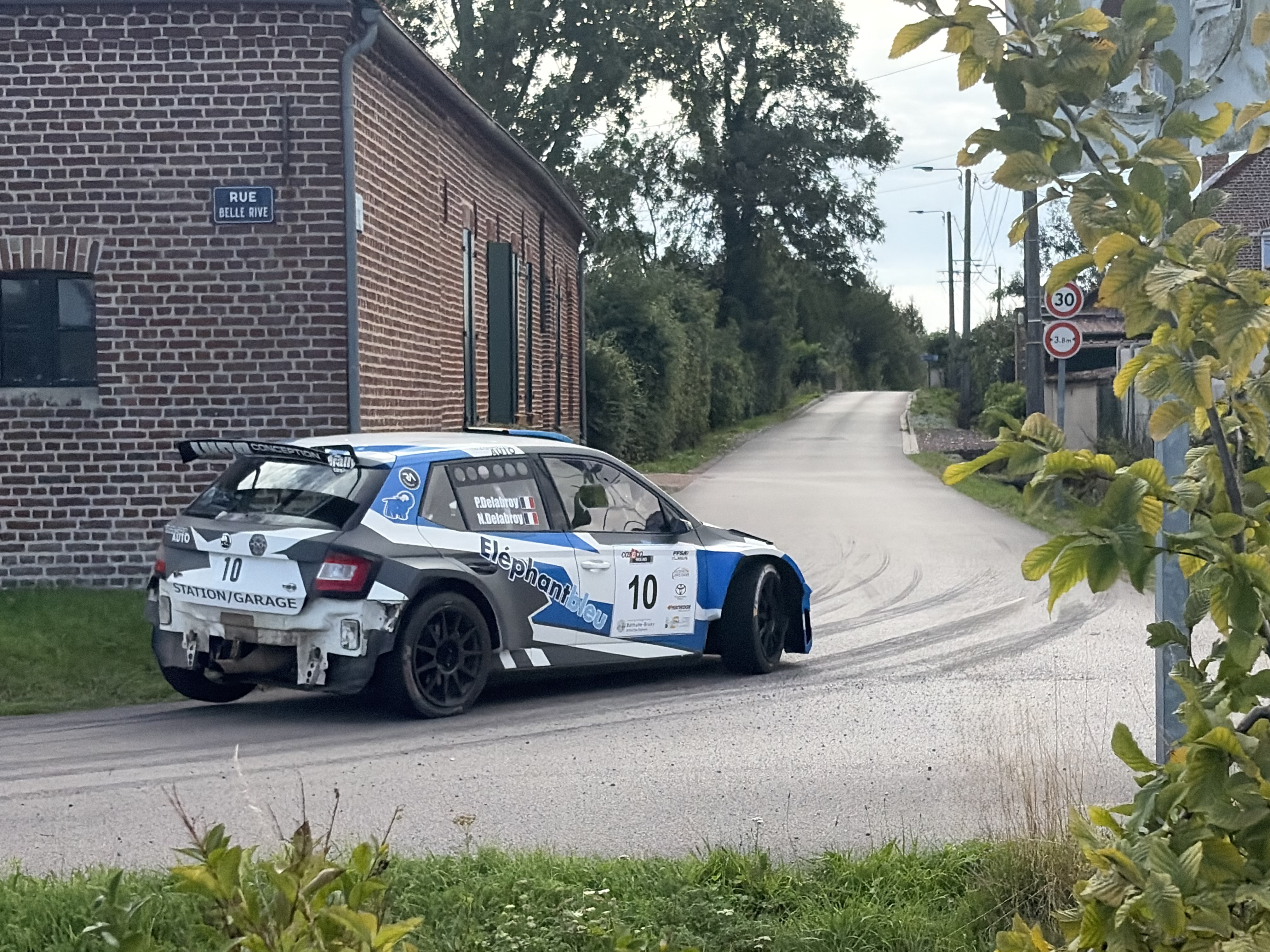 Škoda Fabia RS Rally2 n°10 — Rallye du bethunois 2026 — équipage DELABROY Nicolas / DELABROY Pauline — photo de rallye