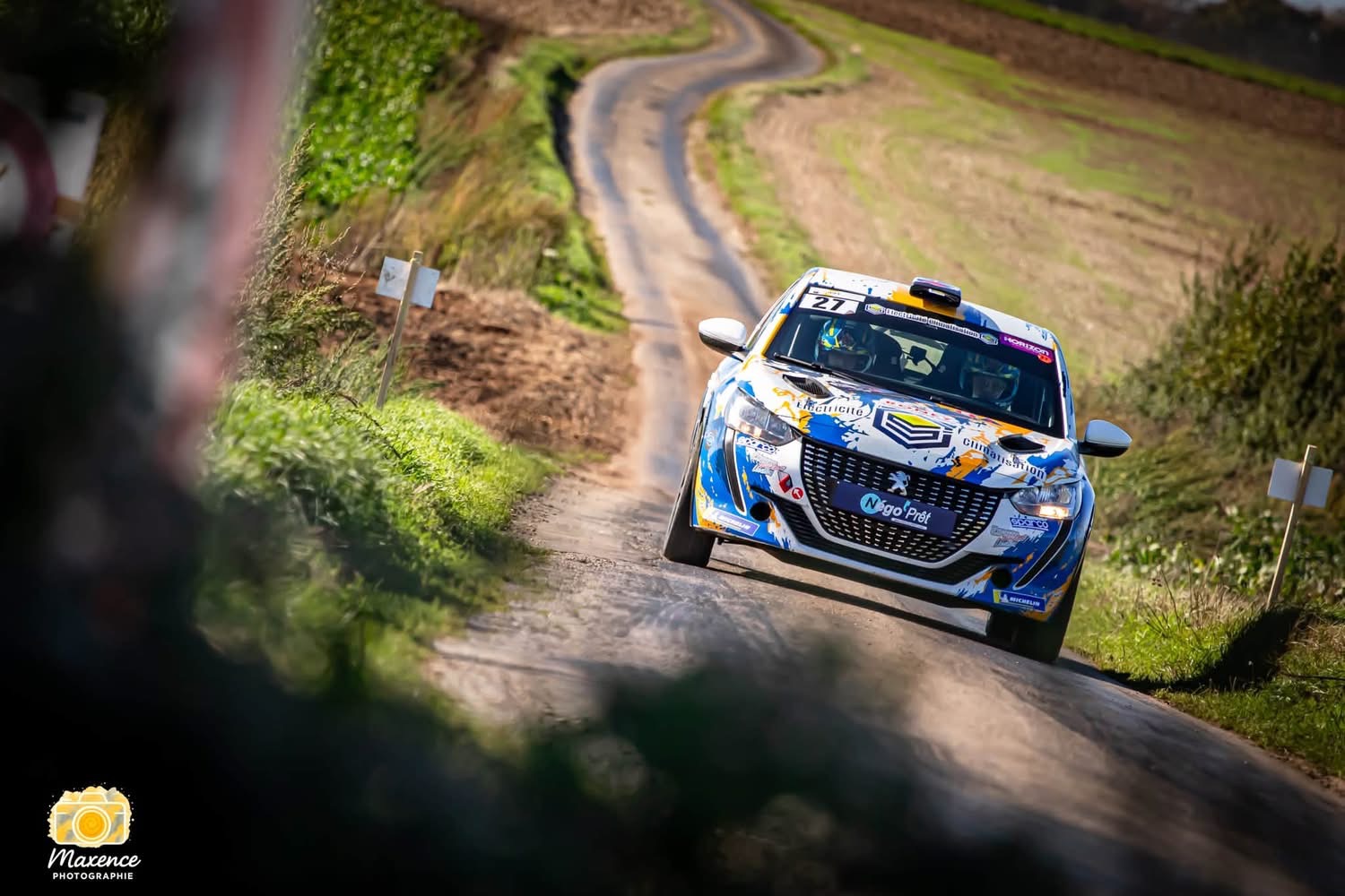 Peugeot 208 Rally4 n°27 — Rallye du bethunois 2026 — équipage PICARD Loïc / EDUCA Benjamin — photo de rallye