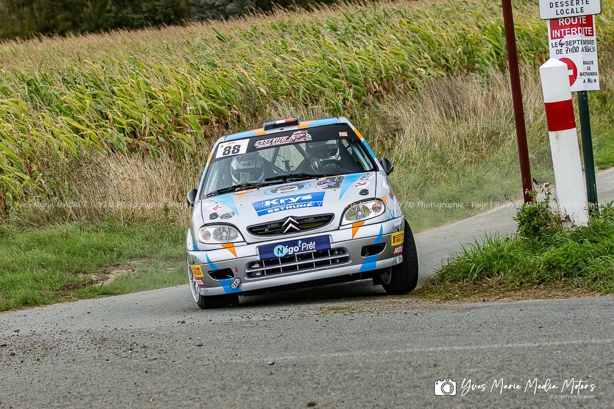 Citroën Saxo n°88 — Rallye du bethunois 2026 — équipage CATOIR Florentin / CATOIR Nathan — photo de rallye