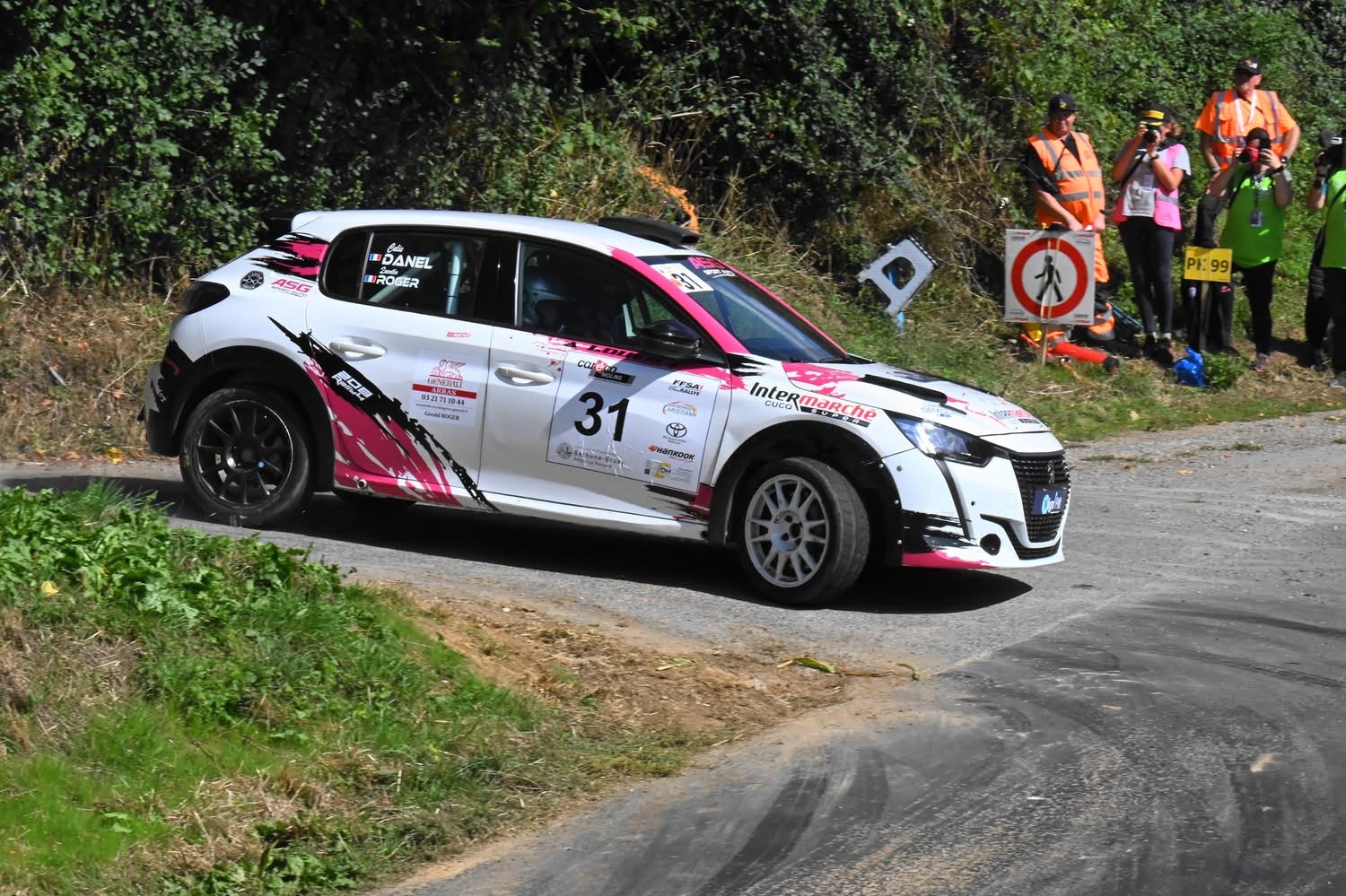 Peugeot 208 Rally4 n°31 — Rallye du bethunois 2026 — équipage ROGER Quentin / DANEL Calie — photo de rallye