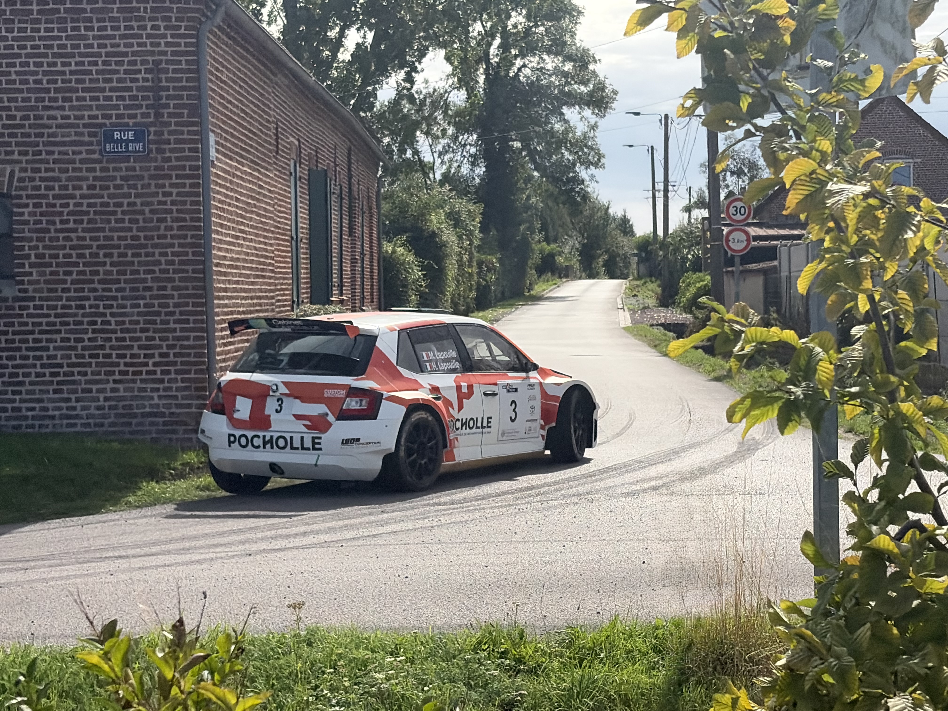 Škoda Fabia RS Rally2 n°3 — Rallye du bethunois 2026 — équipage LAPOUILLE Hugues / LAPOUILLE Marius — photo de rallye